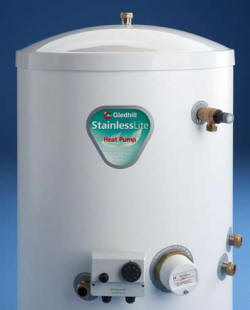 Gledhill Stainless Lite HP unvented hot water cylinder for use with heat pumps