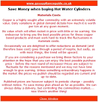 Save money on copper hot water cylinders