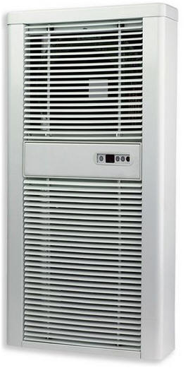 Myson Slim-Line wall mounted fan heater with remote control